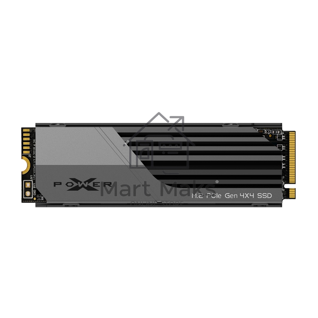 Накопитель SSD Silicon Power XS70, 2Tb, PCIe 4.0 x4, M.2 2280, NVMe, R/W 7300/6800, с радиатором