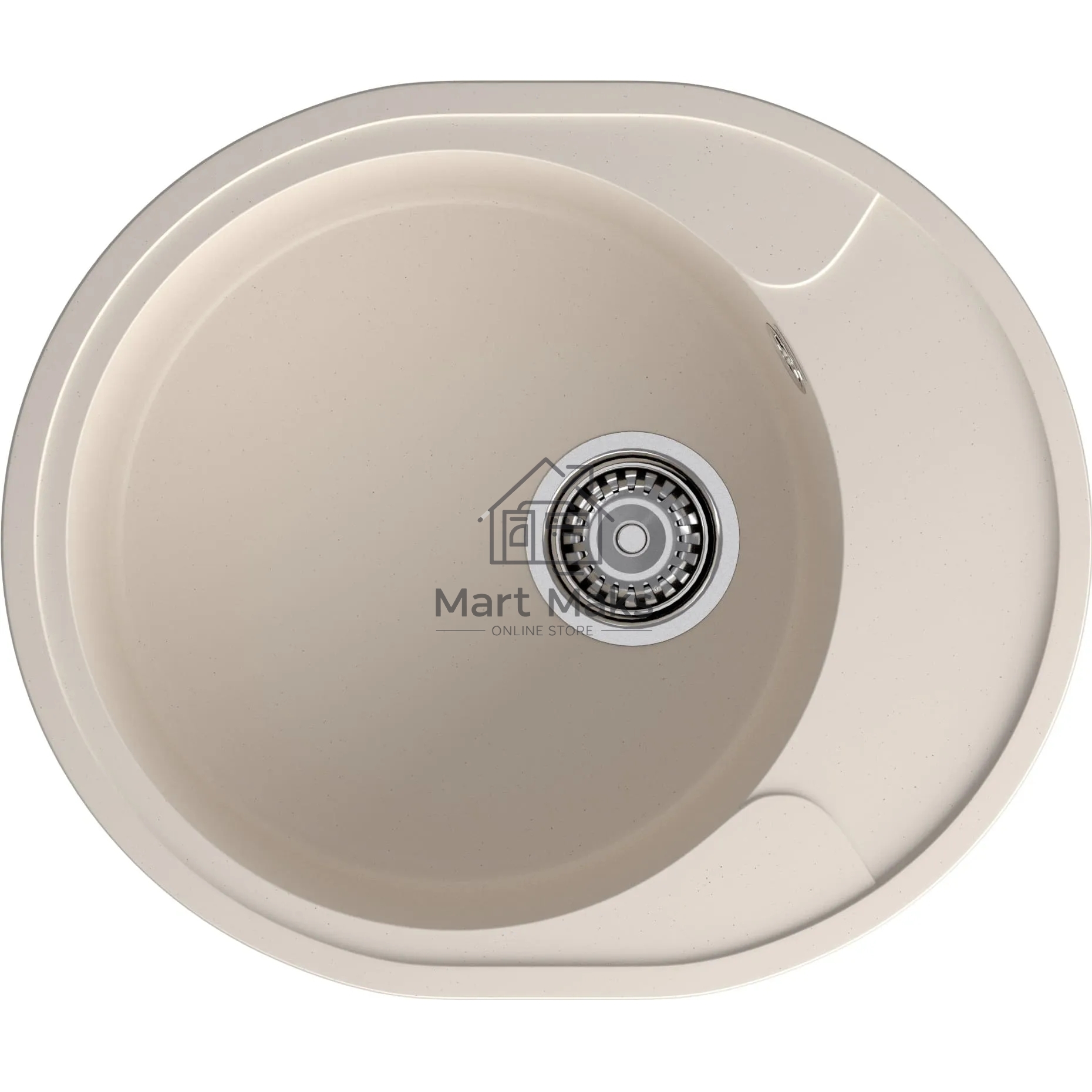 Мойка GRANFEST URBAN 857L 1-чаша+крыло 570*480мм, монтаж: врезной, материал: кварц, белый