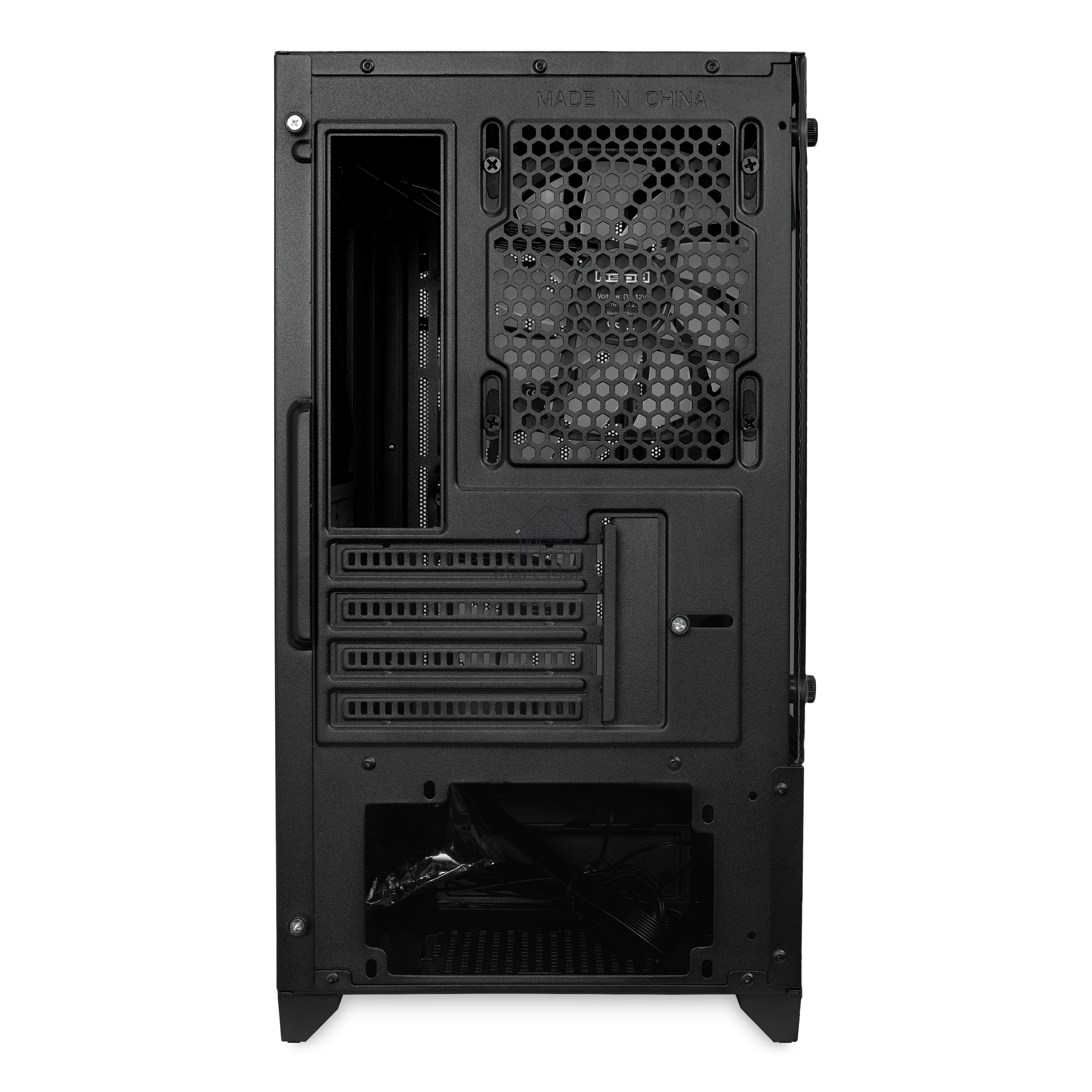 Компьютерный корпус  HSPD M330, Mesh Mini-tower, черный, TG, 0.6 SPCC, 3x120mm ARGB mATX, mITX 175/330/160mm 2x2.5