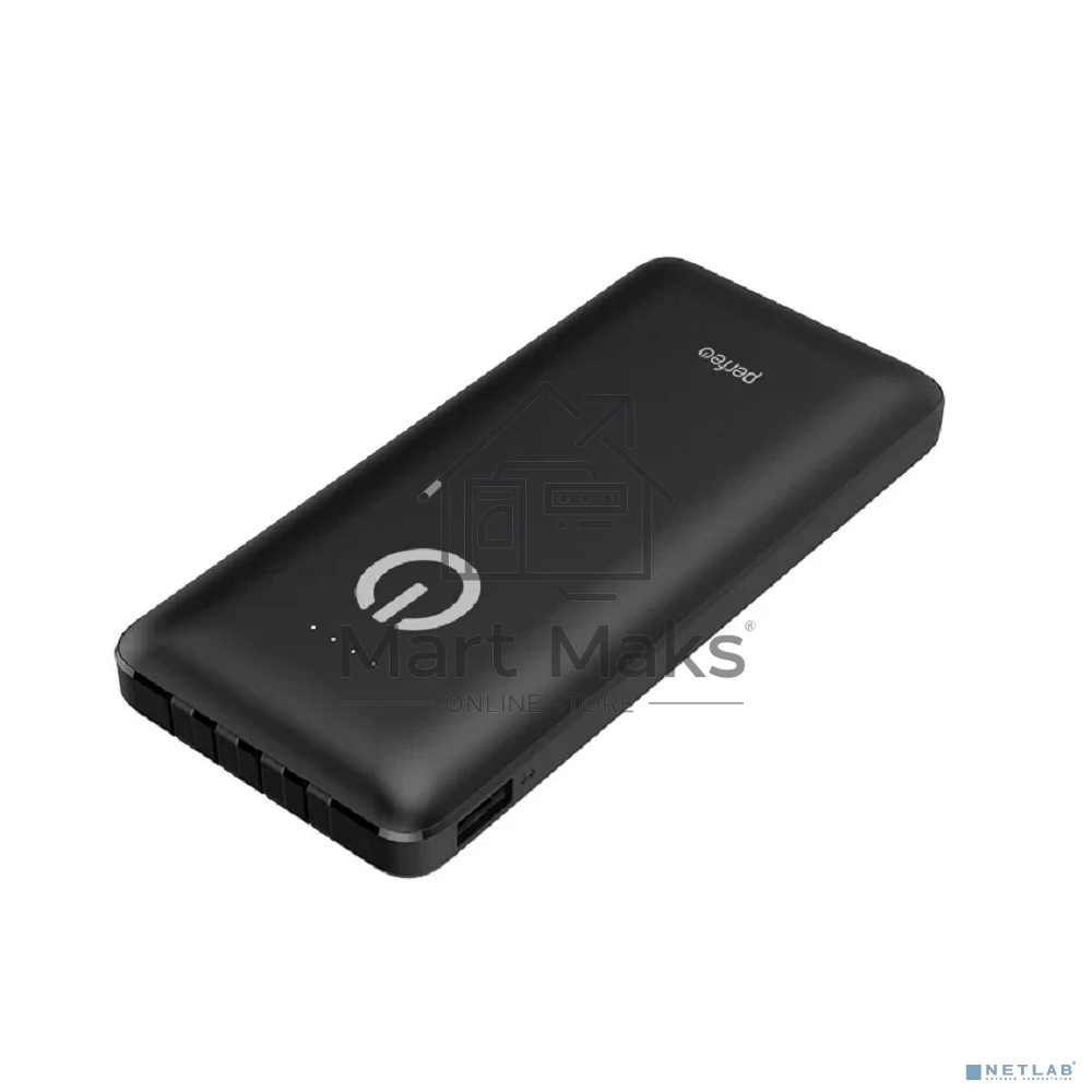 Портативный аккумулятор Powerbank Perfeo ABSOLUTE 10000mah In Micro usb,USB /Out USB,Micro usb,Type-C,Lightning, 2.1А/ Black (PF_B4878)