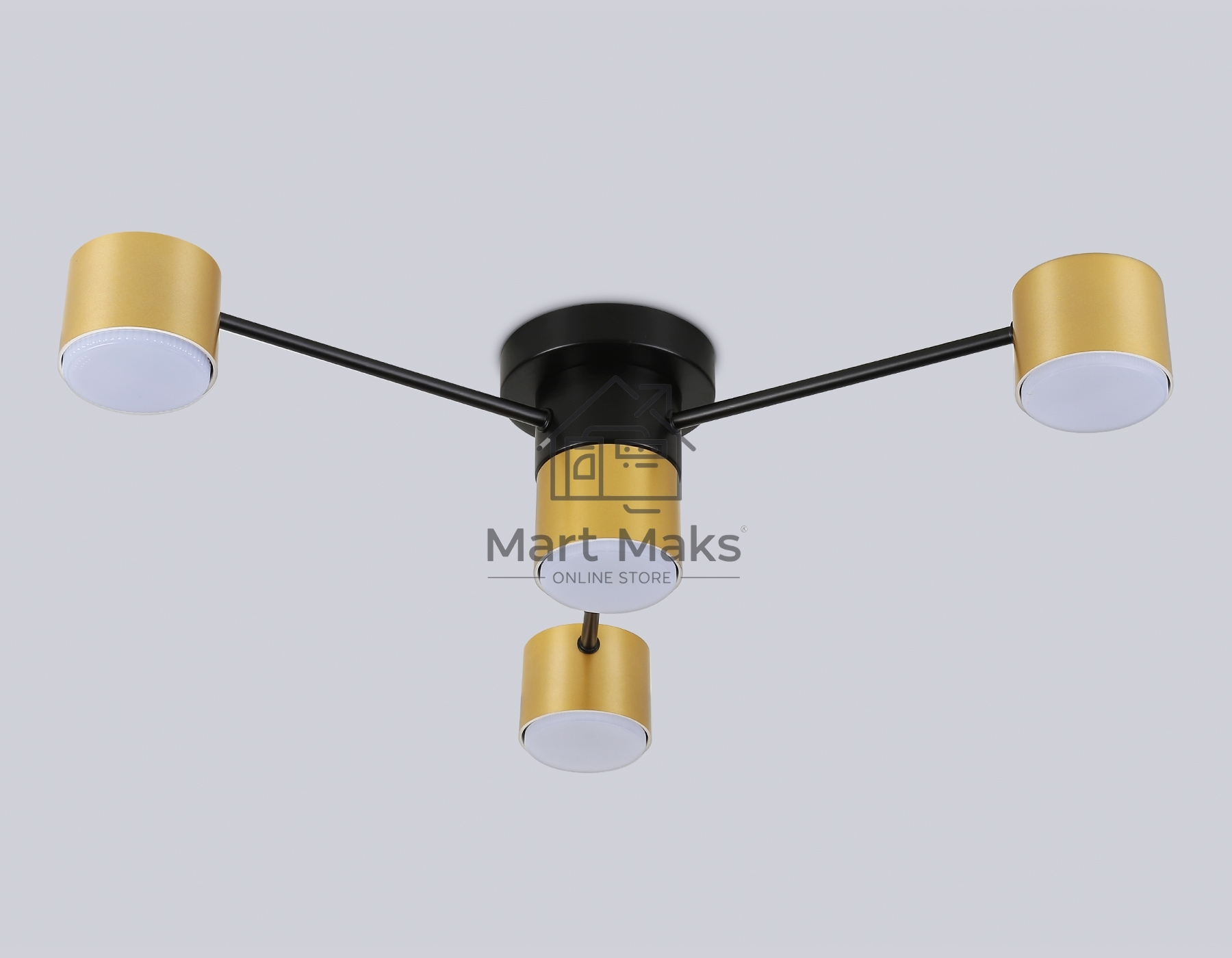 Потолочный светильник Ambrella light FL51722/4 BK/GD черный/золото GX53/4 max 12W 645*135
