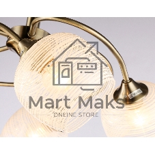 Светильник Ambrella light TR3199/5 SB/CL/FR бронза/прозрачный/белый матовый E27/5 max 40W D600*485