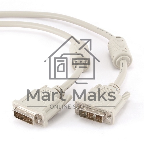 Кабель DVI-D single link Gembird, 3м, 19M/19M экран, феррит.кольца, пакет CC-DVI-10