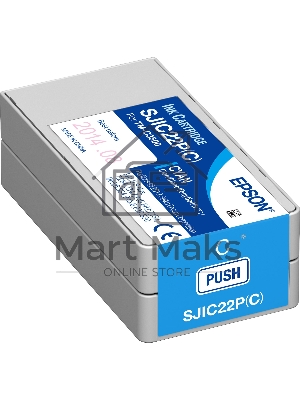 Картридж струйный SJIC22P голубой для Epson C3500