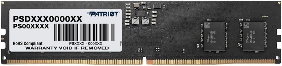 Оперативная память Patriot Signature, DDR5, 8GB (1x8 GB), 4800 MHz, CL40, DIMM