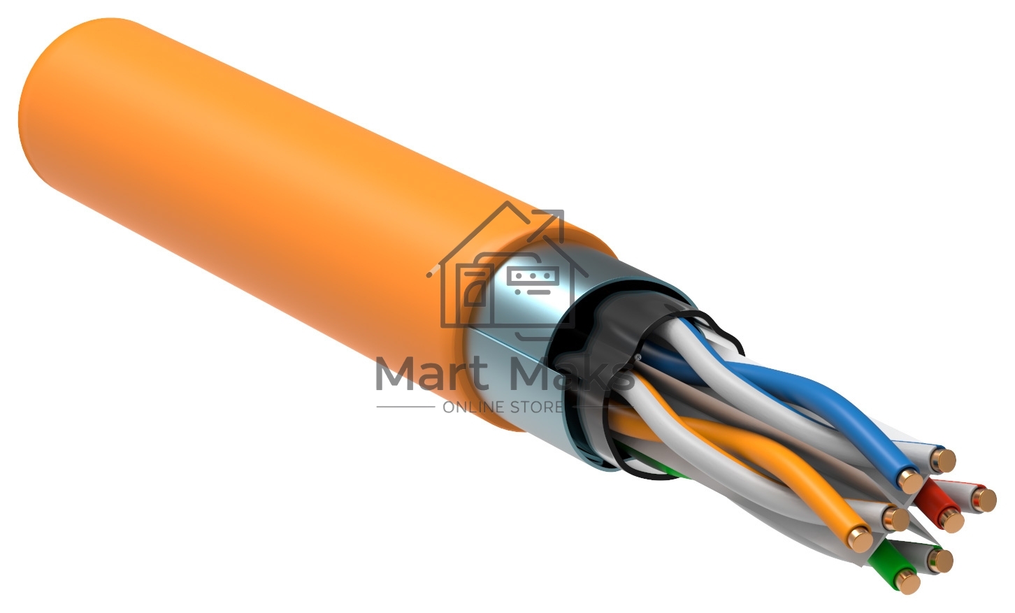 Кабель связи витая пара ITK LC1-C604-327 F/UTP кат.6 4x2x23AWG LSZH оранжевый (305м)