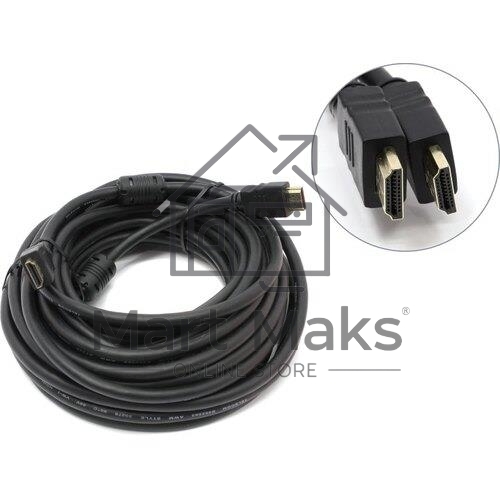 Кабель HDMI v.1.4 10м Telecom, 2 фильтра, 19M -19M, с позолоченными контактами