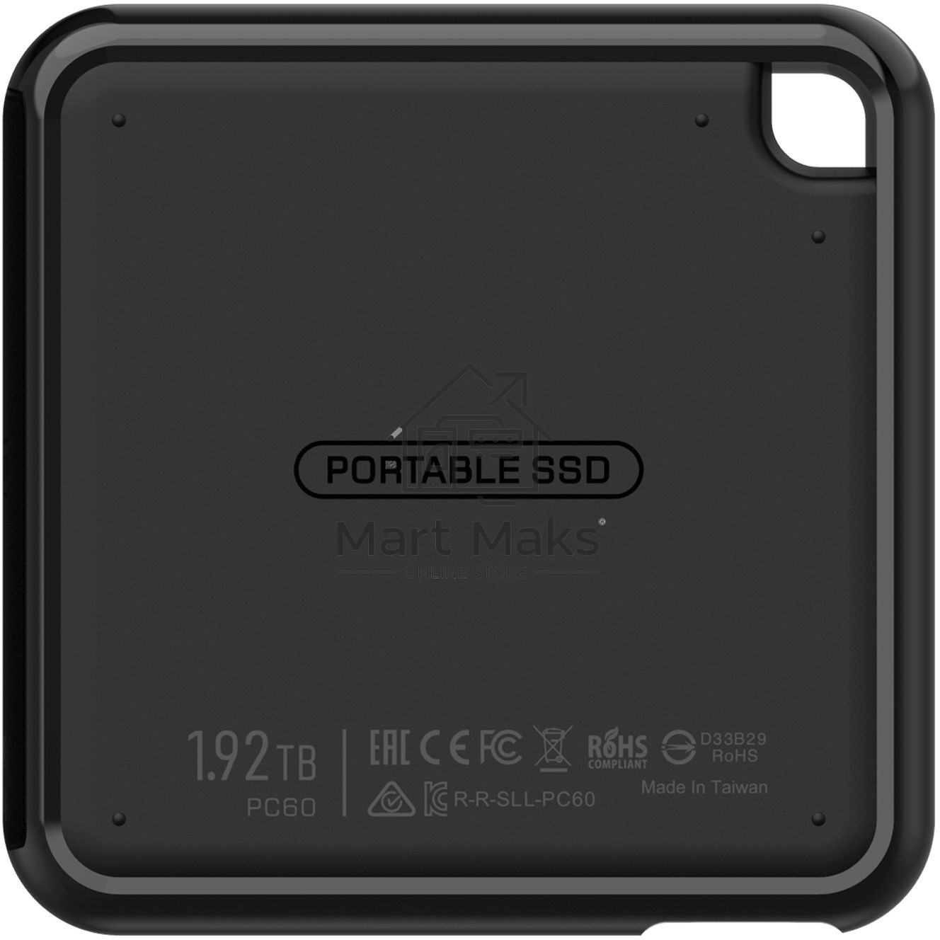 Внешний SSD 2TB Silicon Power PC60, External, USB 3.2 Type-C R/W - 540/500 MB/s черный