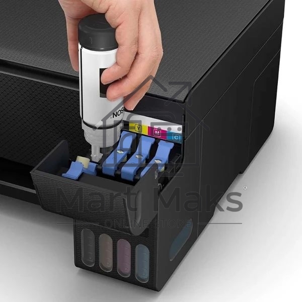 МФУ струйный Epson L3550 (C11CK59405), A4, цветной, печ. до 15 стр/мин. (ч/б) до 8 стр/мин. (цвет), скан. до 11 стр/мин. (ч/б) 28 стр/мин. (цвет), 4800 x 1200 dpi (печать) 1200x2400dpi (скан.), USB, Wi-Fi, Air Print