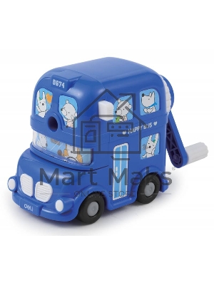 Точилка для карандашей механическая Deli BUS E0674, 1 отверстие, пластик, ассорти, коробка