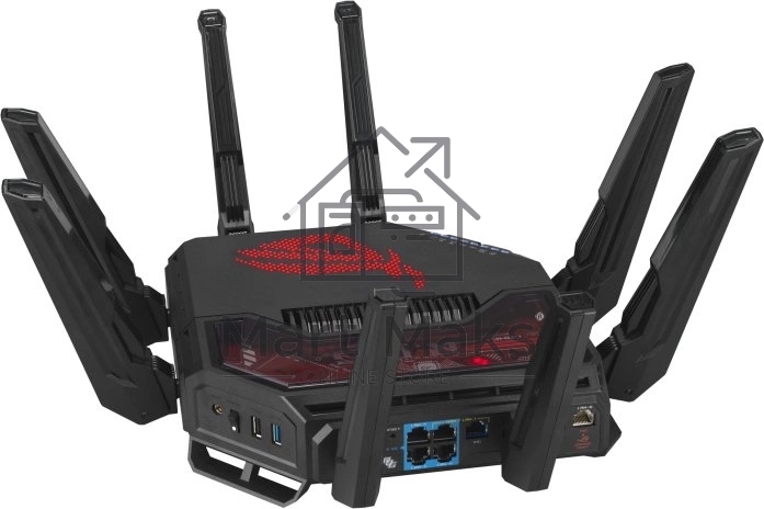 Маршрутизатор ASUS GT-BE19000, черный/красный, 90IG0850-MO9A0V