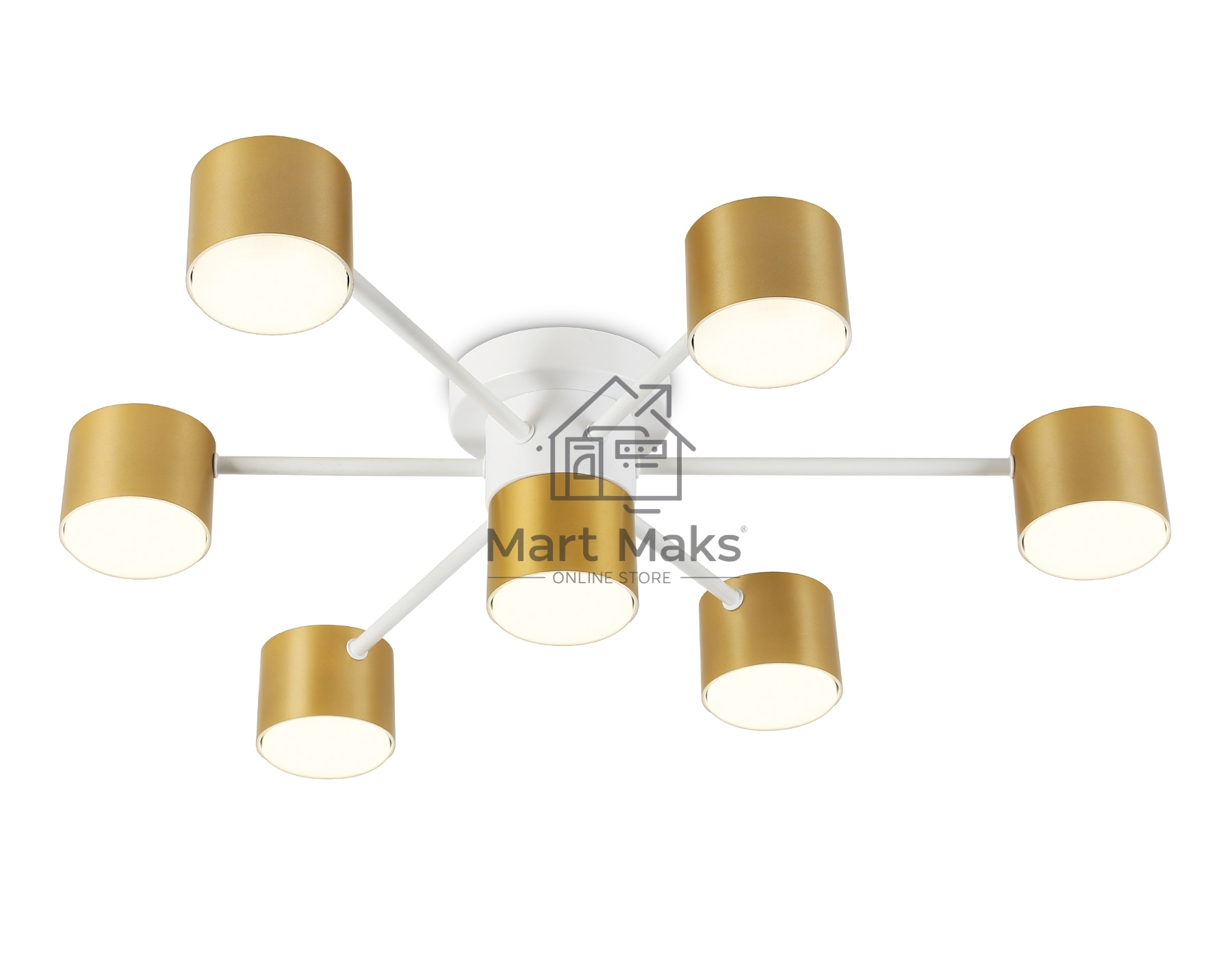 Потолочный светильник Ambrella light FL51725/7 WH/GD белый/золото GX53/7 max 12W 645*135