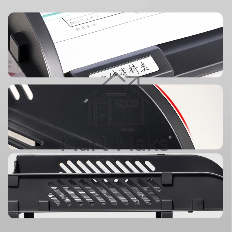 Лоток горизонтальный Deli E9213 BLACK E9213 сборный для бумаг 325x241x155мм черный, пластик (упаковка: 3шт), пластиковый пакет