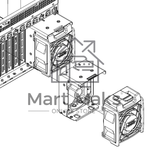 Набор охлаждения Supermicro SC747B X10 Passive GPU Kit