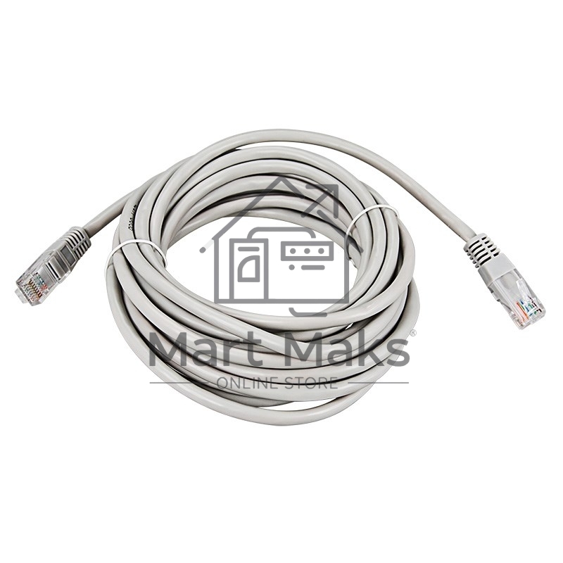 Коммутационный шнур Rexant (18-1006), патч-корд U/UTP RJ45-RJ45, CAT 5e, PVC серый, 3м