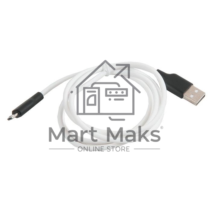 Кабель USB 2.0 hoco X21, силиконовая оплетка, AM/microBM, бело-черный, 1м