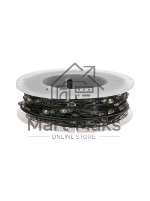 Гирлянда Роса с контроллером 30м, 300LED, IP20, 230В, зеленый провод, белое свечение 