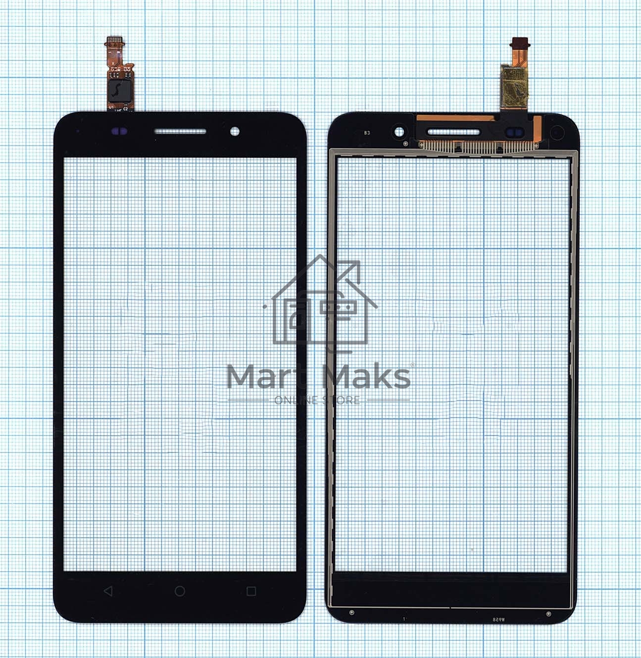 Сенсорное стекло (тачскрин) для Huawei Honor 4X, черное