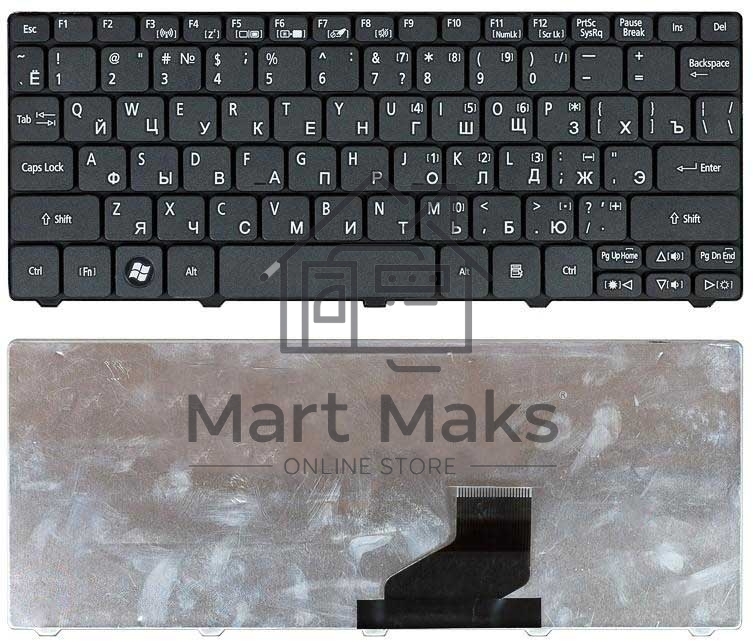 Клавиатура для ноутбука Acer Aspire One 521 532H AO532H D255 D260 D270 NAV50 PAV80 черная