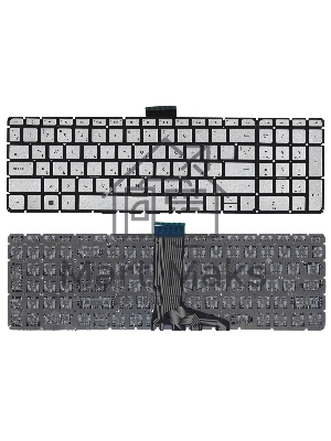 Клавиатура для ноутбука HP Envy X360 15-W серебристая с подсветкой