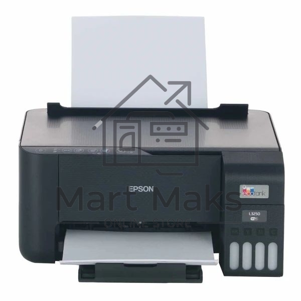 МФУ струйный Epson L3550 (C11CK59405), A4, цветной, печ. до 15 стр/мин. (ч/б) до 8 стр/мин. (цвет), скан. до 11 стр/мин. (ч/б) 28 стр/мин. (цвет), 4800 x 1200 dpi (печать) 1200x2400dpi (скан.), USB, Wi-Fi, Air Print