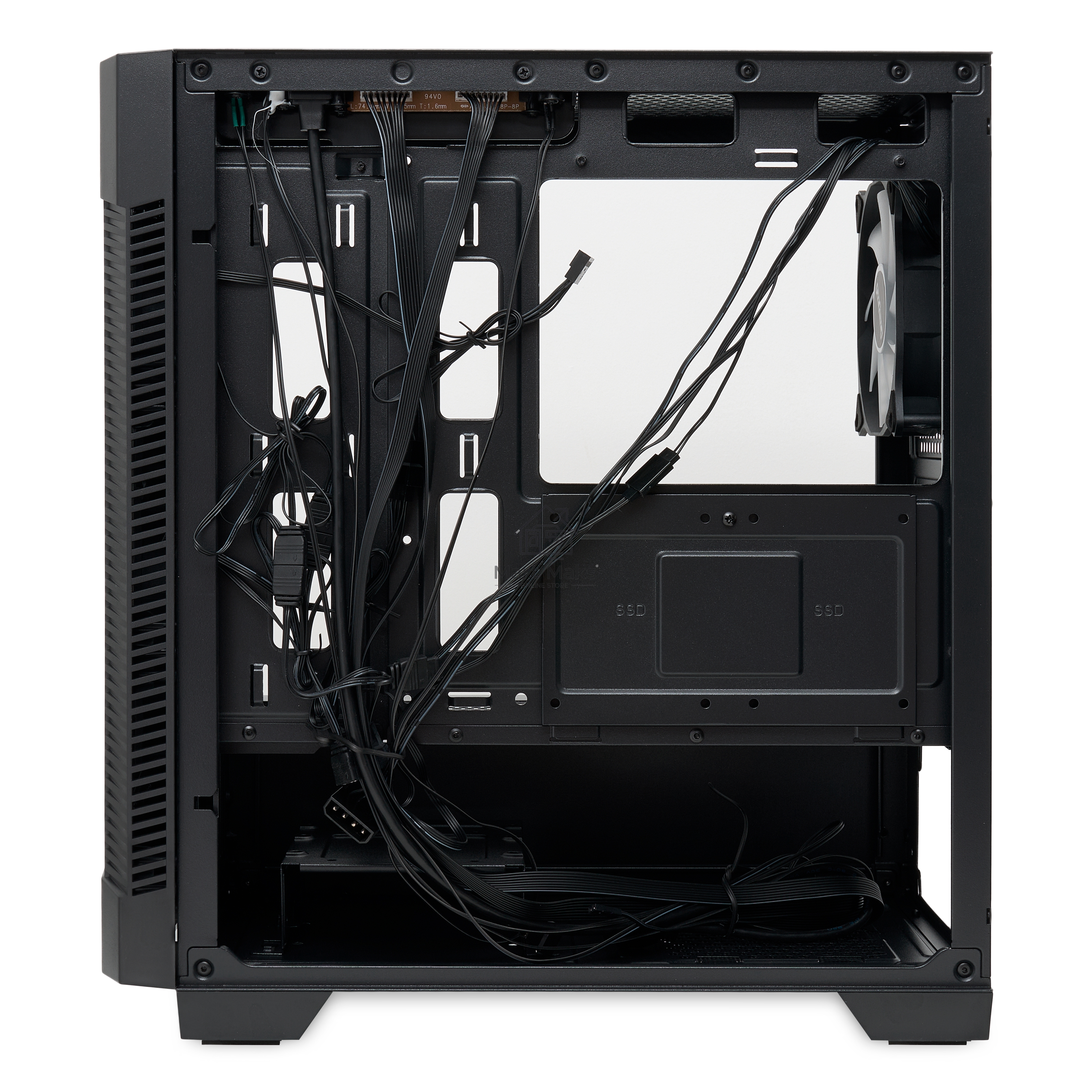 Компьютерный корпус  HSPD M330, Mesh Mini-tower, черный, TG, 0.6 SPCC, 3x120mm ARGB mATX, mITX 175/330/160mm 2x2.5