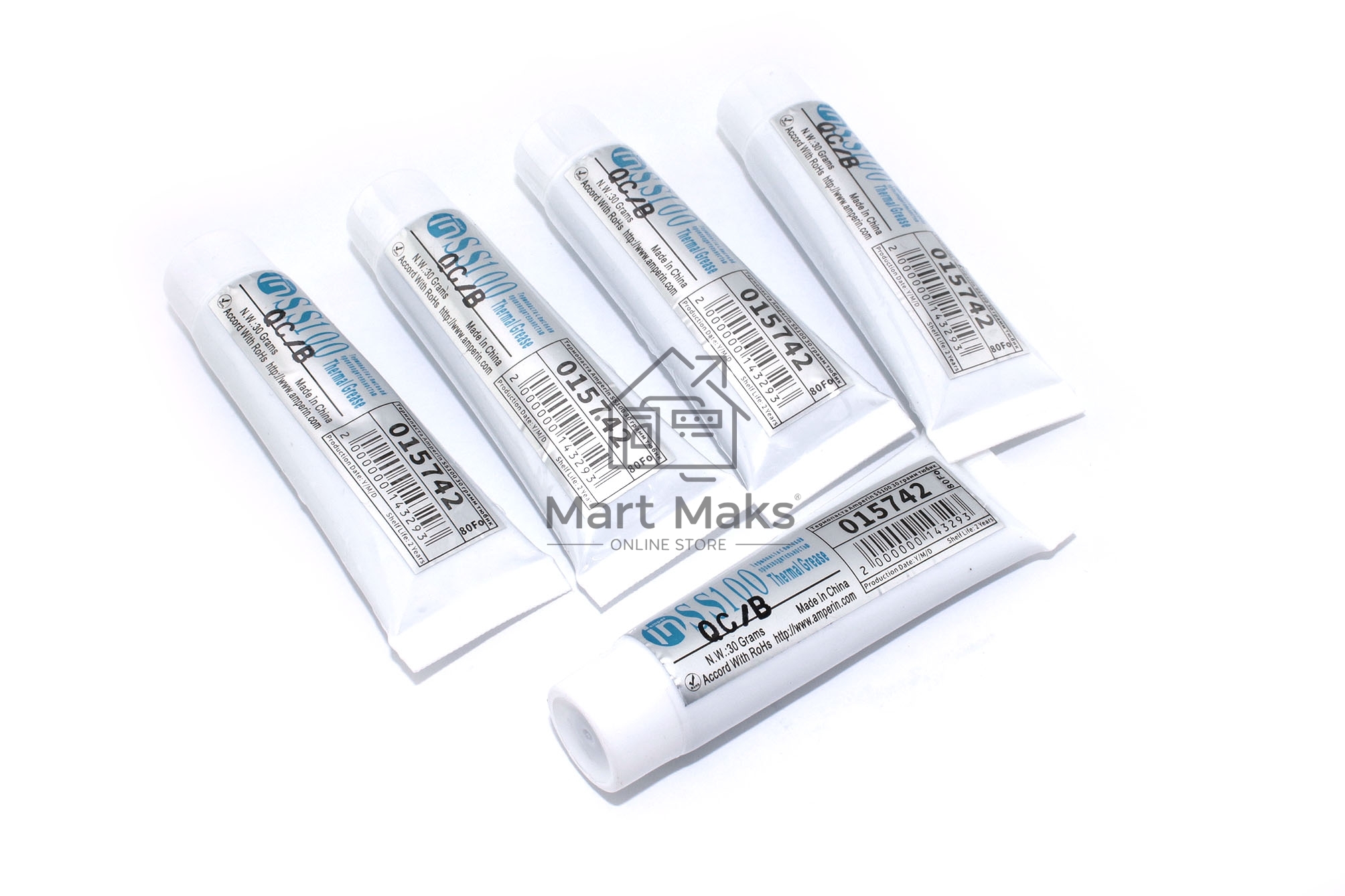 Термопаста Amperin SS100 30 грамм тюбик 5 шт