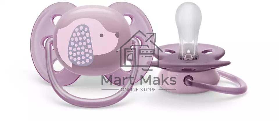 Пустышка Philips Avent ultra soft, собачка, 6-18 мес., 1 шт.