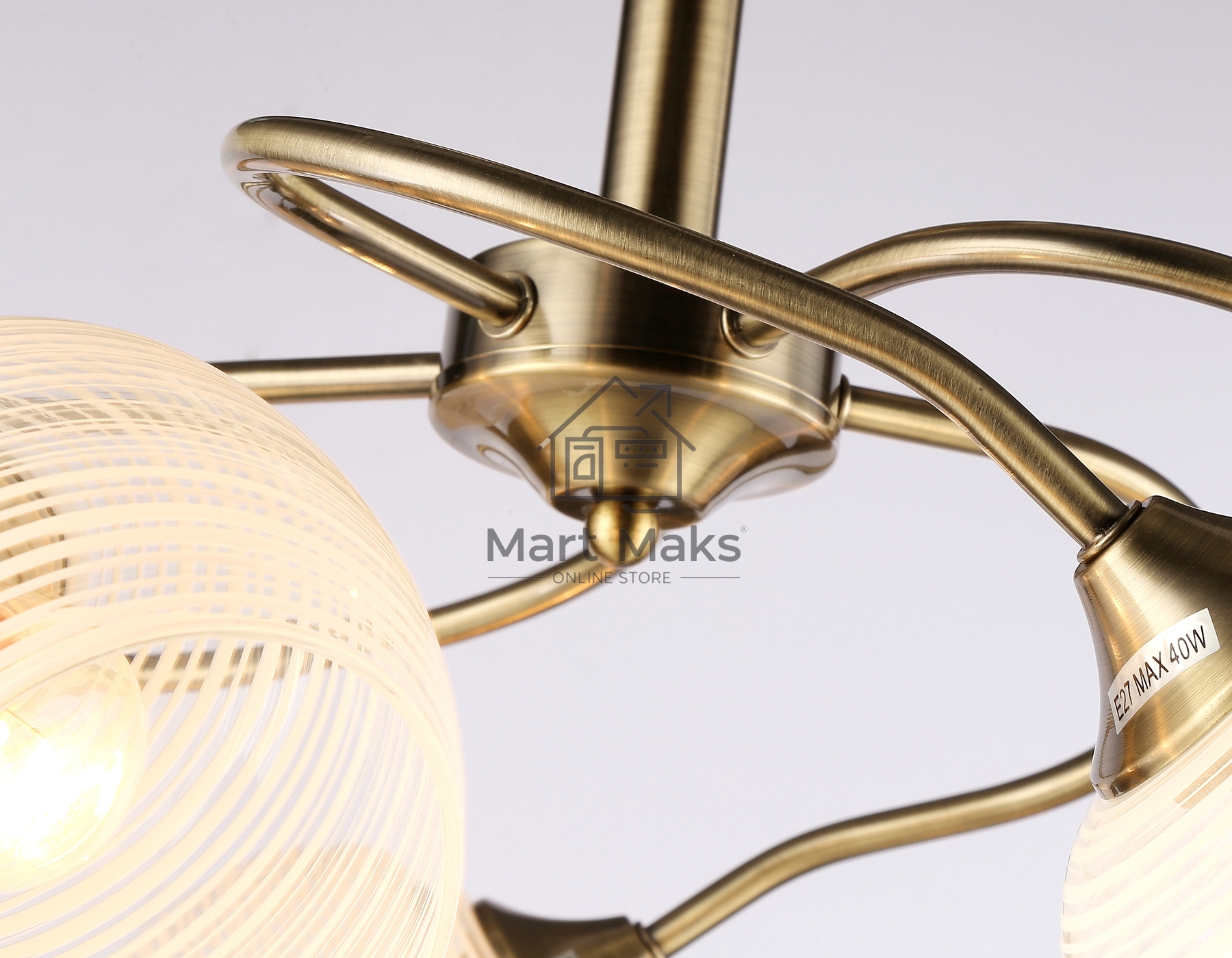 Светильник Ambrella light TR3199/5 SB/CL/FR бронза/прозрачный/белый матовый E27/5 max 40W D600*485