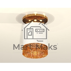 Светильник Ambrella Light XS7401123 SWH/PYG/CF белый песок/золото желтое полированное/кофе MR16 GU5.3 (N7929, C7401, N7195)