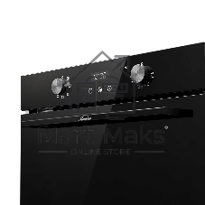 Духовой шкаф MONSHER MOE 6025 Noir High-Tech, 73 л, поворотное управление, дисплей, таймер, 6 режимов, макс. температура 275 градусов, цвет черный, цвет фурнитуры черный