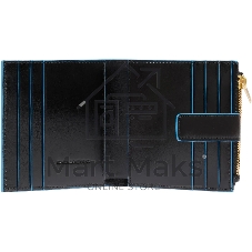 Картхолдер Piquadro Blue Square PP6843B2R/N черный, натуральная кожа