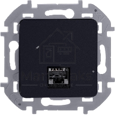 Информационная розетка RJ 45 - категория 5e - UTP - INSPIRIA - антрацит