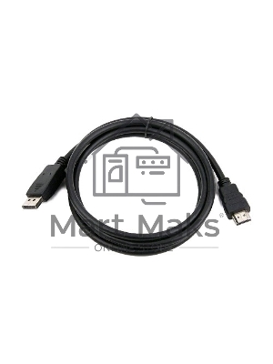 Кабель Cablexpert DisplayPort->HDMI, 5м, 20M/19M, черный, экран, пакет