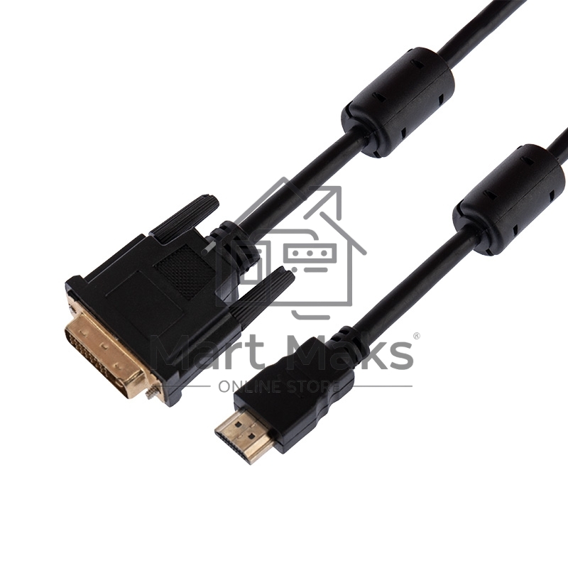 Шнур Rexant HDMI - DVI-D с фильтрами, длина 7 метров (GOLD) (PE пакет)