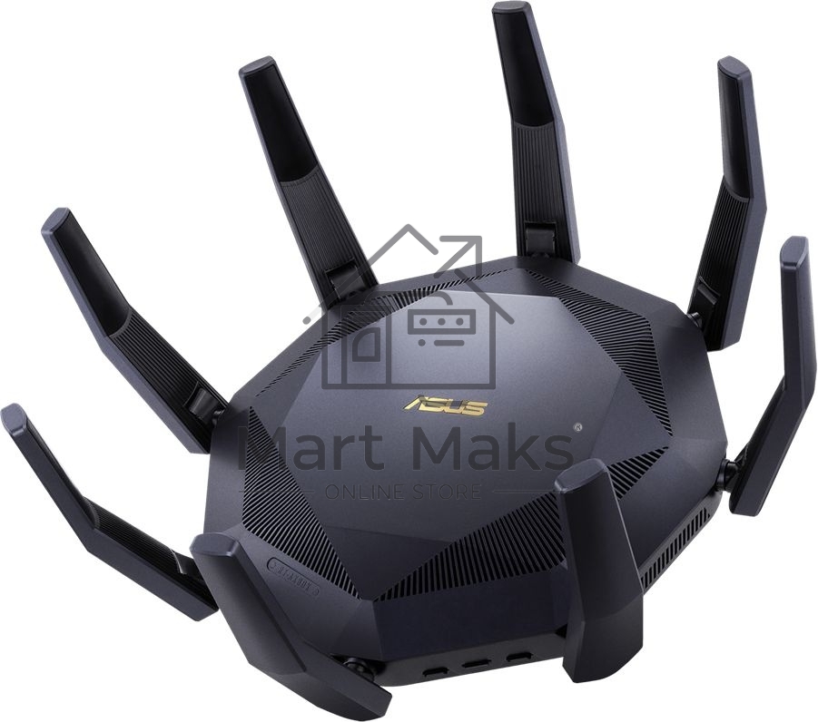 Роутер ASUS RT-AX89X, 802.11b/g/n/ac/ax, до 1148+4804 бит/c, 2,4 + 5 гГц, 8 антенны, USB, GBT LAN