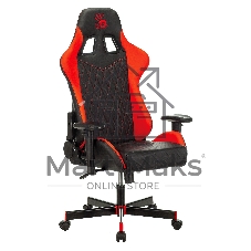 Кресло игровое A4Tech Bloody GC-870, черный/красный ромбик, эко.кожа, крестовина пластик