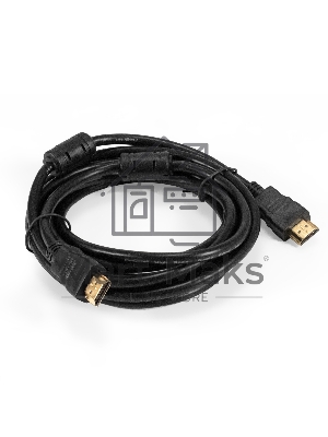 Кабель HDMI ExeGate EX-CC-HDMI-3.0F (19M/19M, 3м, v1.4b, ферритовые кольца, позолоченные контакты)