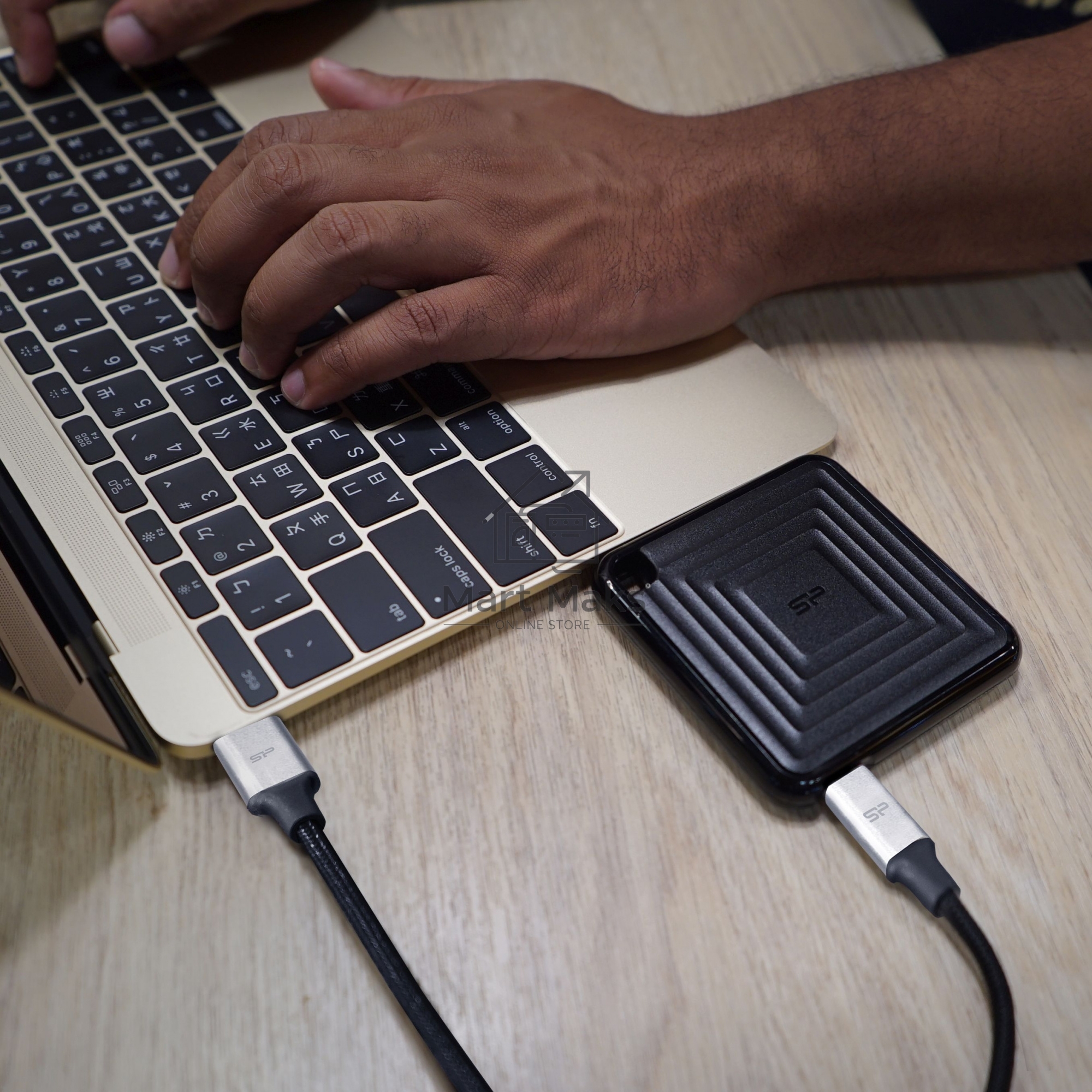 Внешний SSD 2TB Silicon Power PC60, External, USB 3.2 Type-C R/W - 540/500 MB/s черный