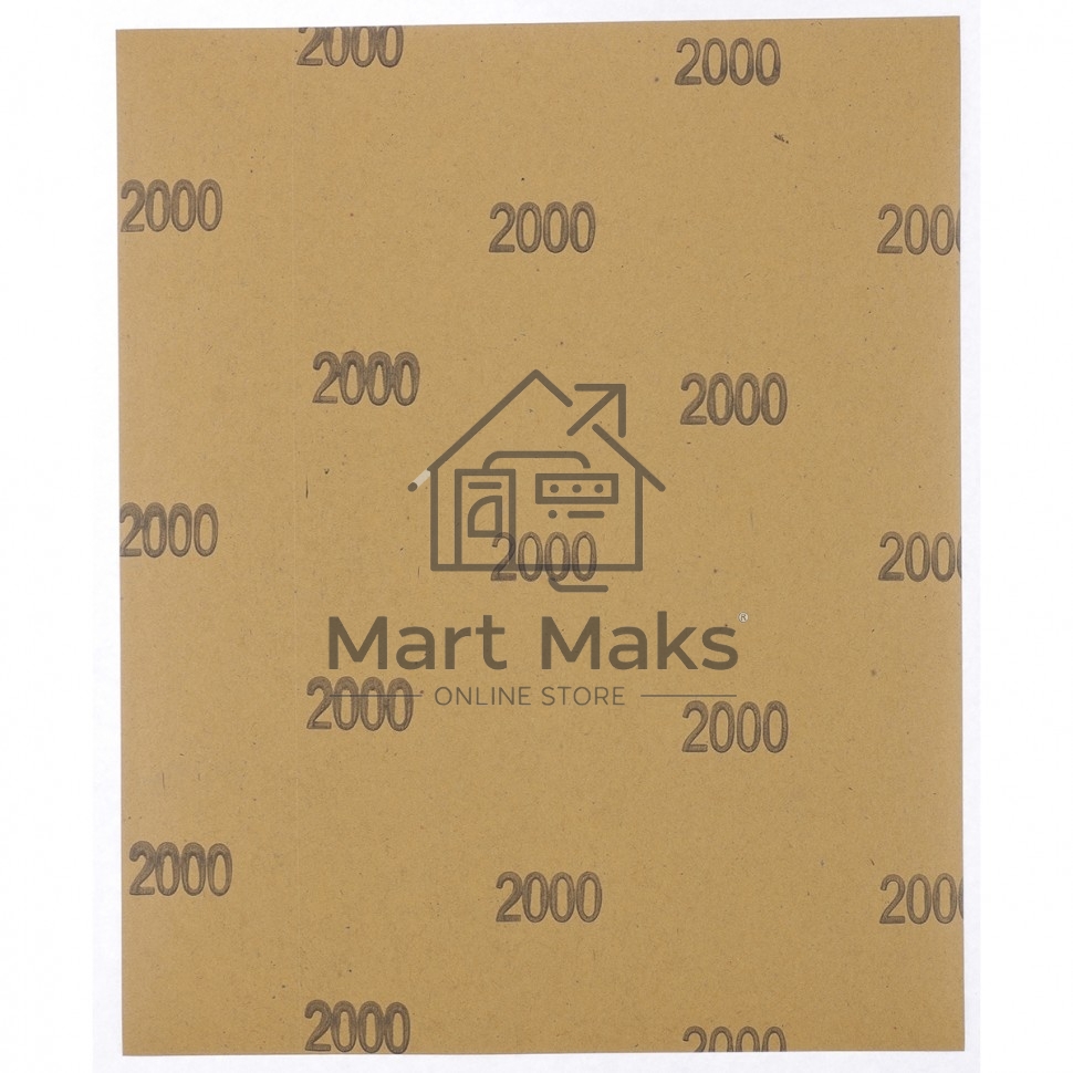 Шлифлист на бумажной основе, P 2000, 230 х 280 мм, 10 шт., водостойкий Matrix