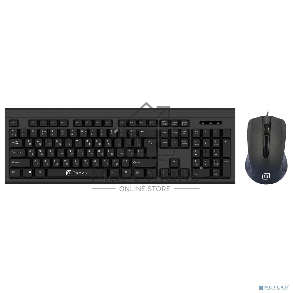Клавиатура + мышь Oklick 600M black USB
