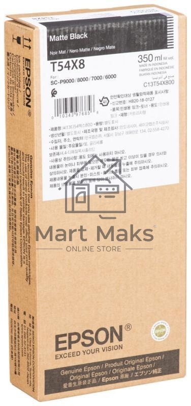 Картридж струйный Epson C13T54X800 Matte черный Ink (350 мл) для SureColor SC-P6000, SC-P7000, SC-P7000V, SC-P8000, SC-P9000, SC-P9000V