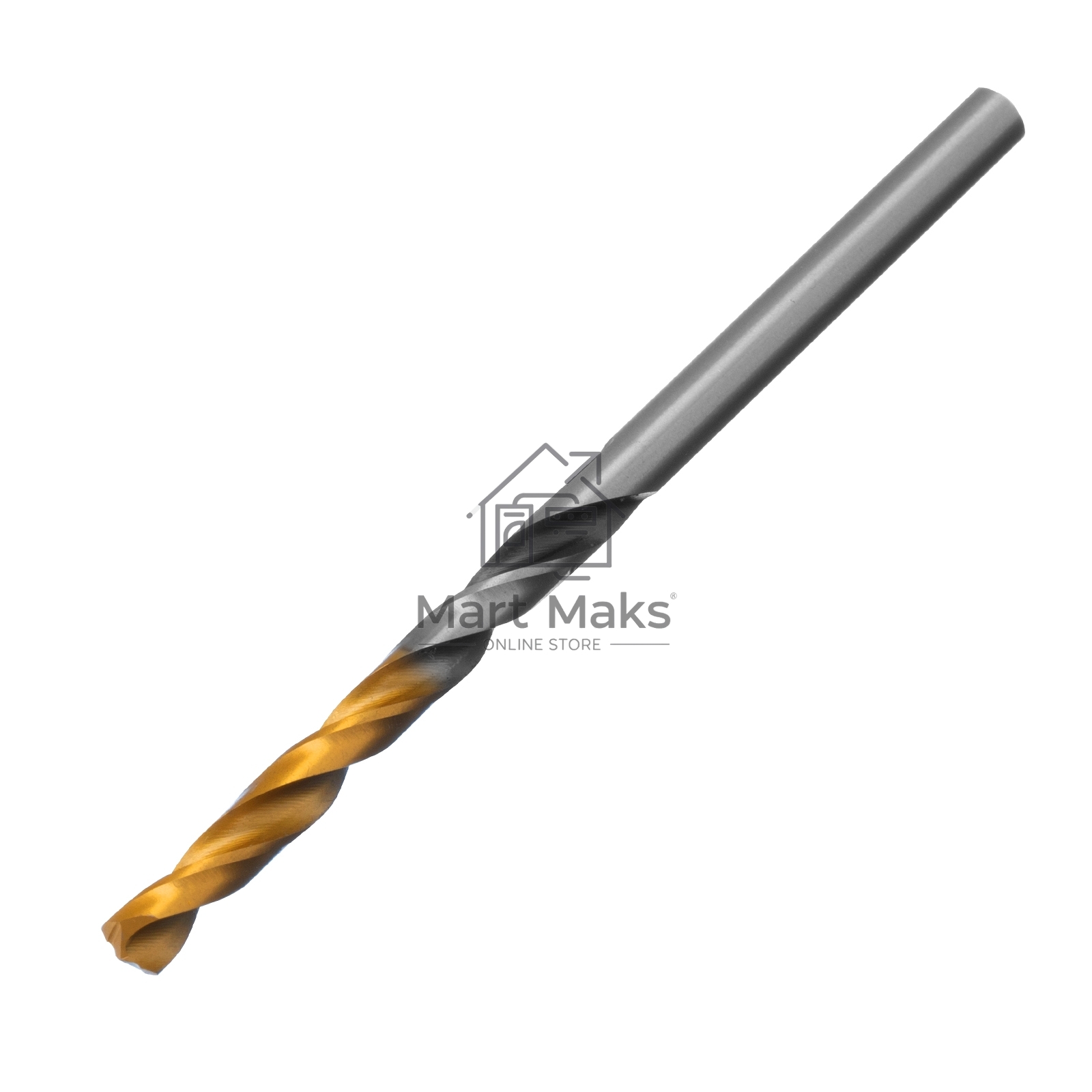 Сверло спиральное по металлу 4 x 75мм, Р6М5, Golden Tip, многогранная заточка Denzel
