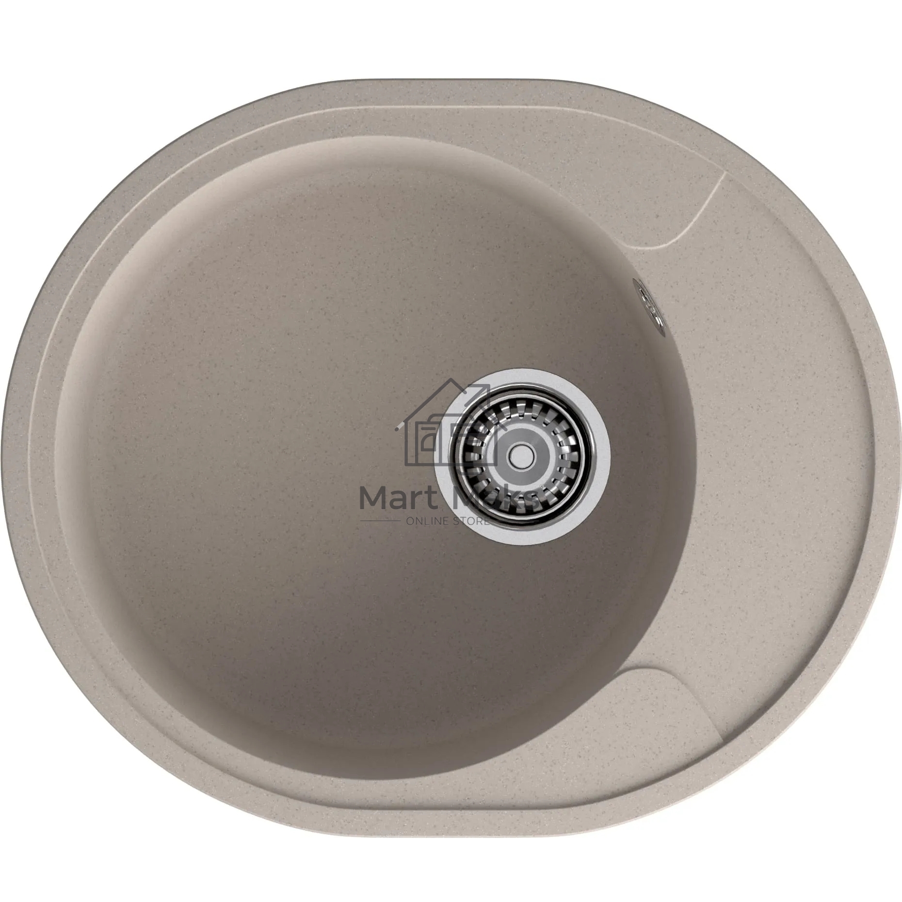Мойка GRANFEST URBAN 857L 1-чаша+крыло 570*480мм, монтаж: врезной, материал: кварц, песочный