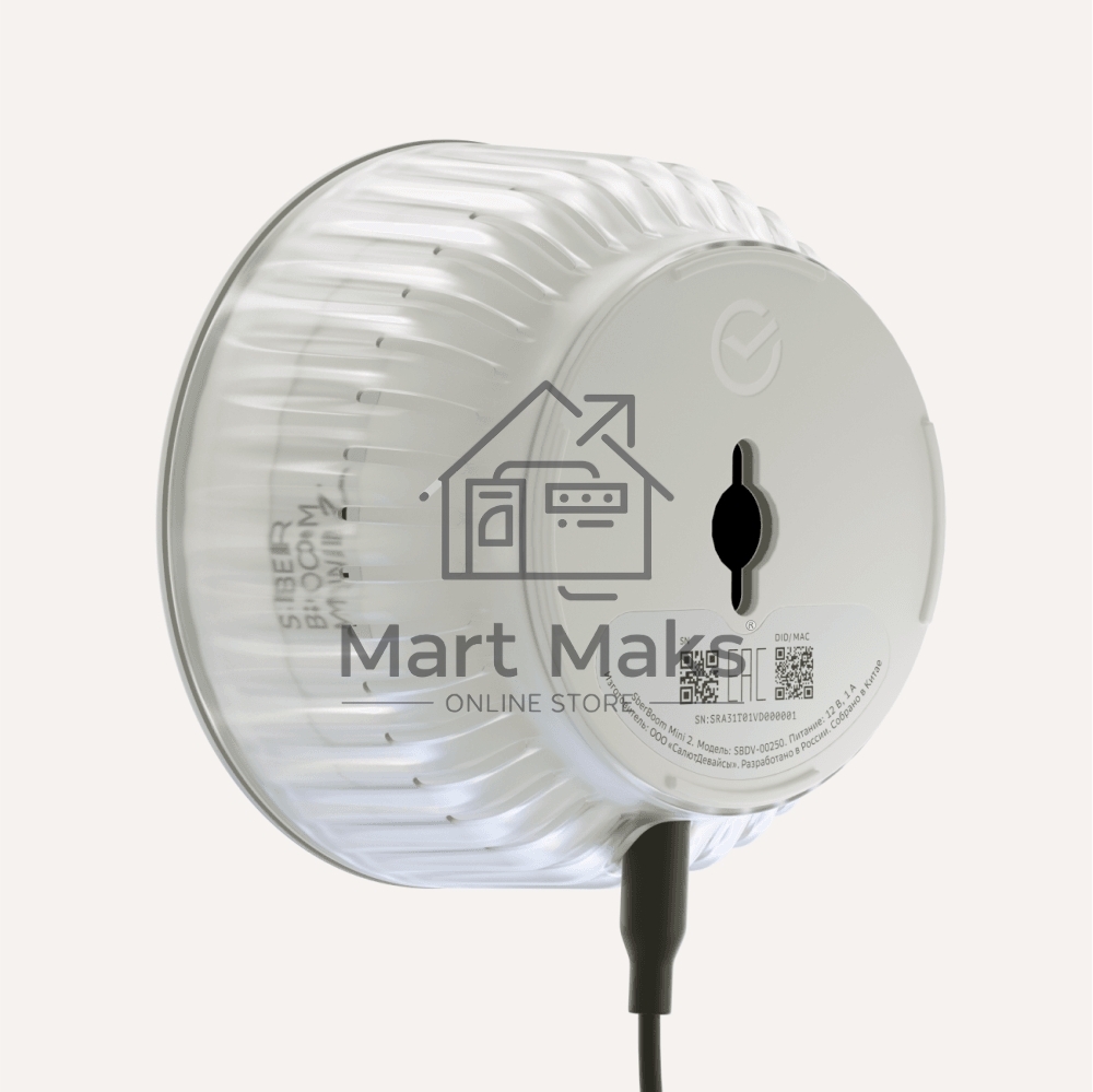Умная колонка Sber Boom Mini 2 SBDV-00250G Салют серый 5W Mono BT/Wi-Fi