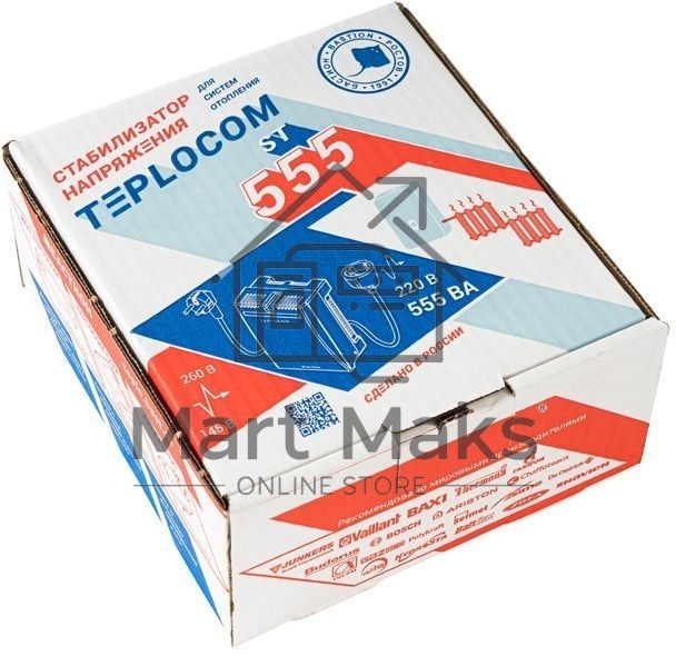 Стабилизатор напряжения TEPLOCOM ST-555 1ф 555В.А 145-275В Бастион 555