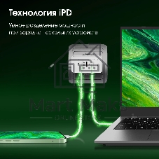 Сетевое зарядное устройство Digma Pro DPW6B 65W 3.25A (PD+QC) 2хUSB-C/USB-A универсальное белый (DPW6B5GX12WH)