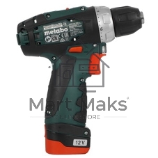 Дрель-шуруповерт Metabo PowerMaxx BS, 12 В, 2 Ач, 34 Нм, щеточный