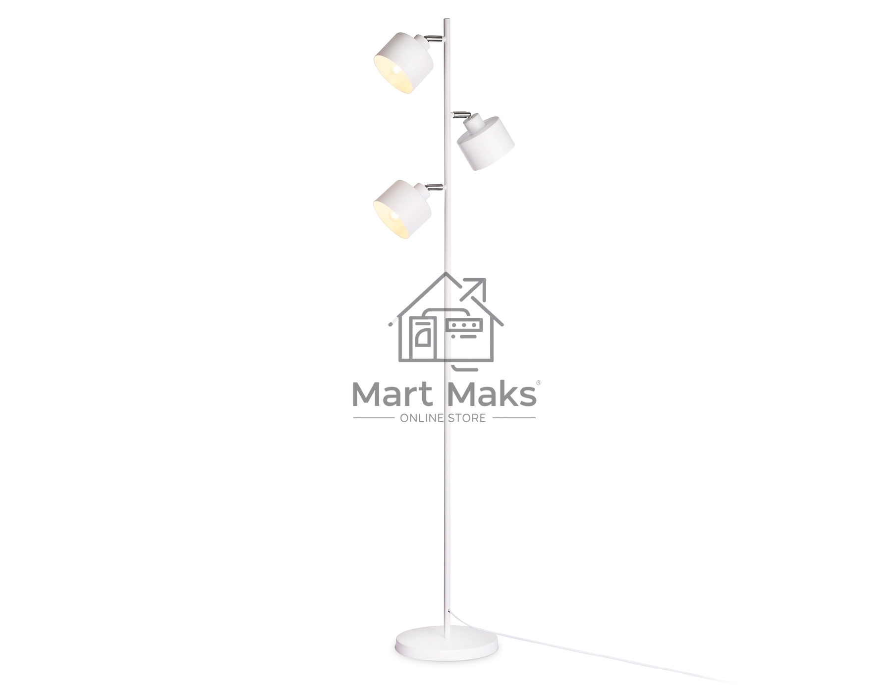 Светильник Ambrella light TR8154/3 WH белый E27*3 max 40W D370*1530