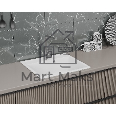 Мойка для кухни BAU Stil White snow 56х50, выпуск с сифоном в комплекте, белый снег